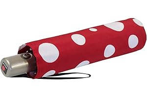 Knirps Taschenschirm Slim Duomatic Dots - Rot