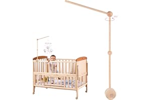 TVAIVTN Support mobile pour bébé en bois pour lit de bébé, chambre d'enfant, table à langer, parc à langer, bricolage, support mobile pour bébé, barre de lit, décoration pour boîte à musique, carillon éolien,