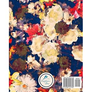 Agenda 2019 Semainier: 19x23cm : Agenda 2019 semainier : fleurs aquarelles rouges bleues et blanches 5722