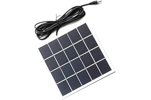 NUZAMAS 5V 4W Micro Mini Solar Panel Cells 3m Wired DC Power Connection for Solar Energy DIY House Garden Light Science Projects Toy 3.7V Battery Charger