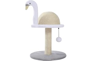 PAWZ Road Cat Tree Design Biały łabędź Połupek Nowoczesna kula dla Kotka, Biały, 48cm