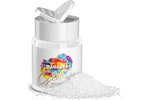 MARBLERS Twinkle Glitter [Glass White] 1.5oz (42g) | Fine | Non-Toxic, Vegan, Cruelty-Free | Face, Body, Eyeshadow, Hair, Festival, Party Makeup | Nail Art, Polish | Resin, Tumbler, Slime, Craft