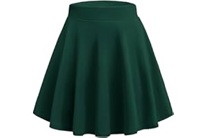 Hotouch Spódnica damska, basic, krótka mini spódniczka, elastyczna talia, spódnica skaterska, linia A, plisowana spódnica