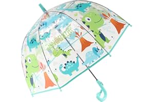 ThreeH Parapluie mignon pour garçons et filles Ouverture automatique avec poignée facile à saisir et étiquette d'identification