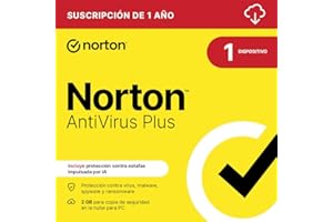 NORTONLIFELOCK Norton Antivirus Plus 2025 |1 Dispositivo| 1 año| Descarga digital