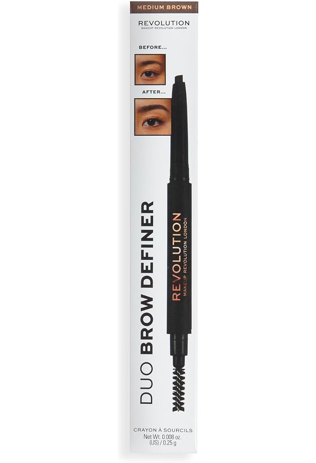 Revolution Pro Microblading Precision Eyebrow Pencil – Augenbrauenstift In Medium Brown, 0,4 G, Mit Spoolie
