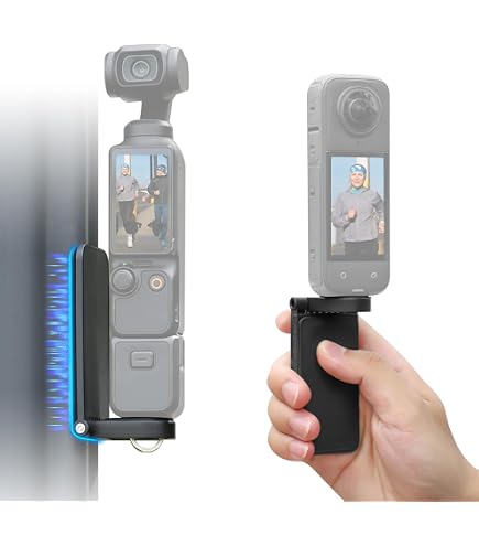 Support Magnétique Universel Pour Insta360 X4/X3/GO 3, DJI Osmo Pocket 3 - Base Aimantée Forte, Filetage 1/4" | Pour Voiture, Moto, Vlog | Ajustable Et Portable