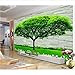 Produktbild Moderne Mode Backstein Tapete 3d stereoskopische immergrüne Baumblume Tapeten für Wohnzimmer Natur Tapete-400x280cm