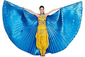 Sobotoo Professional Belly Dance Costume for Women Angle Isis Wings with Sticks
