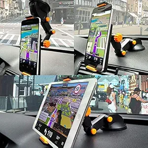 SPYKART Tablet Stand for Car Car Holder Stands for Both Mobile Phones and All Tablets Use Size 4-10.1 inch-Black