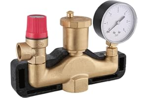 Aqua Heating Gruppo Di Sicurezza Attacco Valvola Di Sicurezza 1/2" Gw 6 Bar Valvola Sicurezza Scaldabagno Elettrico Gruppo Di Sicurezza Con Isolamento