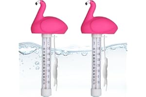 AUNGCSHE AUNGCSH 2 Stück Thermometre Piscine, Flottant Thermomètre Piscine, Thermomètre de Piscine, Convient Aux Piscines Intérieures et Extérieures, Aux Aquariums et Aux Aquariums (Rose)