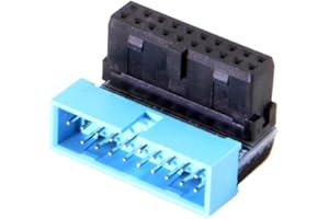 JSER Xiwai USB 3.0 20pin Male to Female Extension Adapter Down Angled 90 Degree for Motherboard Mainboard