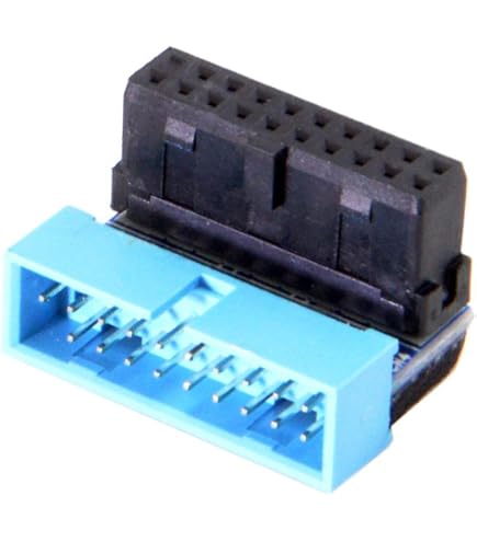 WLGQ Adattatore USB 3.0 A USB Type-E A 90° Per Scheda Madre 19/20 Pin, Per Porta USB-C Frontale, Plug And Play