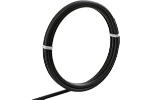 Wazakura Alambre para Entrenamiento Bonsai en Aluminio 6mm 150g Hecho en Japón, Alambre Japonés para Bonsai para la Modelación de Ramas y Troncos - Negro(6.0mm)