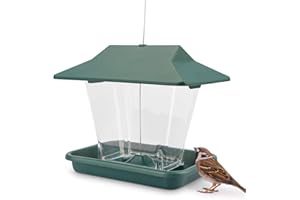 WILDLIFE FRIEND Hanging Bird House - Feeding Bowl for Birds with Landing Sites - Feeder, Feeding Station for Year-Round Wild Birds Feeding
