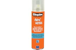 Cléopâtre - AVB250 - Aéro'Vernis - Aérosol de Vernis Brillant - 250 ml 21 x 16 x 18 cm transparent, BLANC
