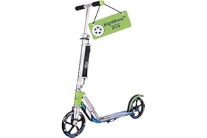 HUDORA BigWheel 205 Scooter - Trottinette Stable en aluminium - Trottinette de Ville Ajustable en Hauteur & Pliable avec béquille - Trottinette Sportive pour Enfants & Adultes jusqu'à 100kg