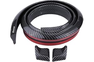 ‎ELEROSE Spoiler Lippe Carbon Heckspoiler Universal Schwarz Auto Rear Spoiler Kohlefaser Weichgummi Heckspoiler 1,5 mt / 4,9ft Kohlefaser Weiche Gummi Auto Heckdach Rumpf Spoiler Flügel Lippenaufkleber