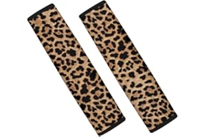 Belidome Leopard Sicherheitsgurt-Bezüge für Autozubehör, schützt die Haut vor Reibung, weich, verstellbar, rutschfest