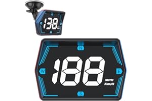 TLLTKOK 2024 New Universal Car HUD GPS Speedometer Car Heads-up Display Plug and Play with USB Connection,Displays MPH, Comes with Compass Over Speed Alert HD Display Speedometer for All Vehicles