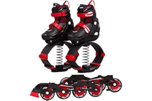 QIANG 2 In 1 Jump Boots And Inline Skates For Adult Kids, Kids Bounce Shoes And Roller Blades Switch At Will，jumping Shoes For Exercise ​indoor And Outdoor