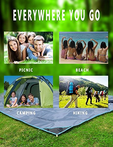 Rcosy Wasserdichte Nylon Taschendecke mit Karabiner, 79 x 59-Zoll - 4