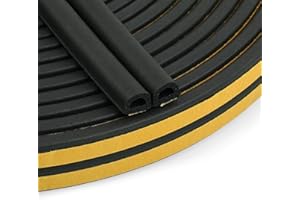 YANKUIRUI Taśma uszczelniająca do drzwi, 6 m, samoprzylepna uszczelka do drzwi, okien, ochrona przed kolizją, gumowa pianka, paski, izolacja akustyczna, kolor czarny