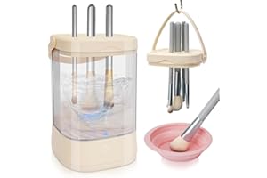 Suprbee Pinselreiniger Make up Elektrisch, Make Up Pinsel Reiniger, USB Pinsel Reinigungsgerät Mit Reinigungsschale, Makeup Brush Cleaner, Automatic Makeup Cleaner für Make-up-Pinsel Aller Größen