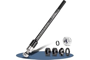 WingFly Axe Traversant de Vélo, Adaptateur d'axe de Roue M12 160-178 mm avec Adaptateur d'axe de vélo, Longueur d'axe réglable, Compatible avec la Plupart des attelages de remorque de vélo