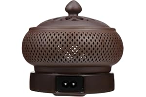 DOITOOL 1ensemble Brûleur Électrique avec Minuteur Température Diffuseur Aromathérapie Portable pour Maison Bureau Restaurant Et Hôtel