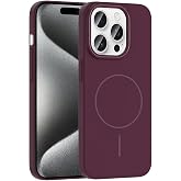 My Accessory iPhone 15 Pro Case Hard Silicone Cover Ruby Plum with M-safe Charging Feature