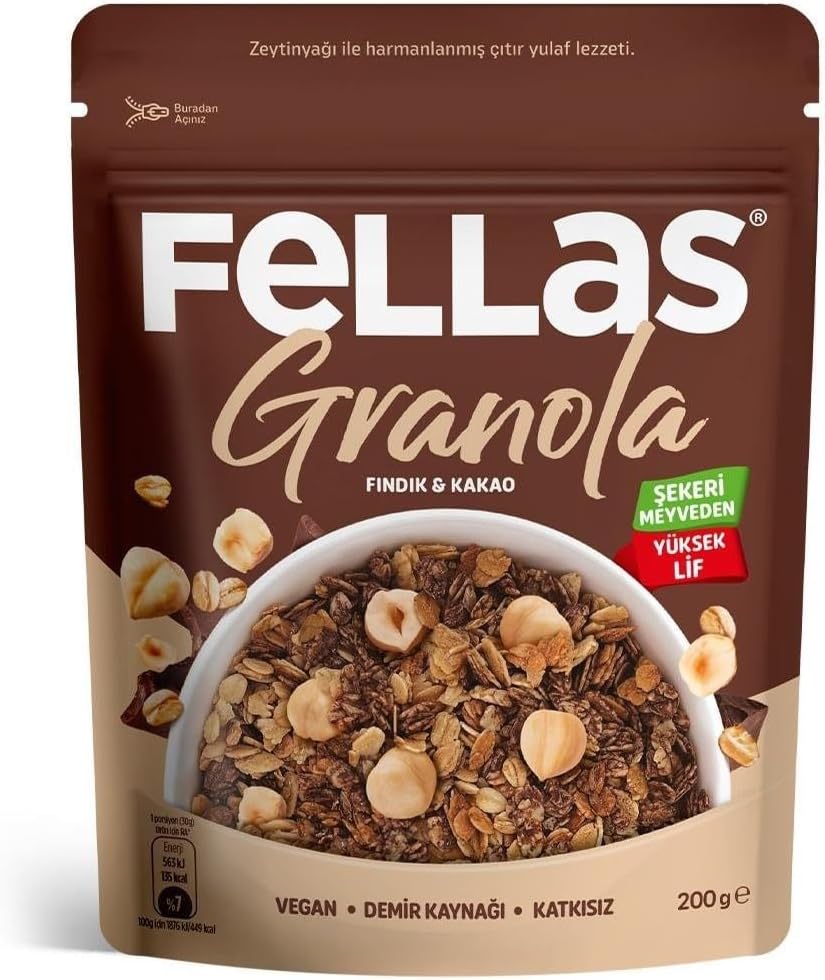 Fellas Granola Fındık ve Kakao 200 gr