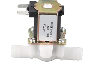 PLYISTY Valvola, elettrovalvola da 3/8 pollici Elettrovalvola DC12V OD12mm Valvola elettromagnetica in plastica Flussostato ingresso acqua normalmente chiuso Elettrovalvola 3/8 "