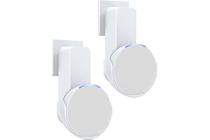 Maxonar Soporte de pared Pop (2 paquetes) Soporte de pared para bocina, no necesita tornillos ni taladro, cable de almacenamiento oculto compatible con Google Nest, Pop, color blanco