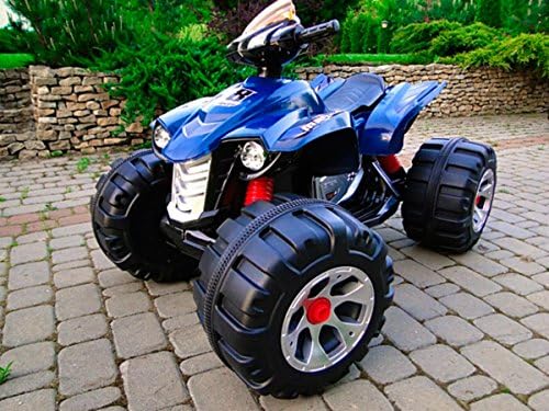 Superb Quality Interceptor 12v Twin Motor Ride On Electric Kids Childrens Quad Bike - Blue - from Very Bazaar
