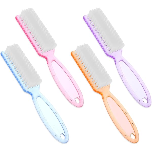 5 Nagelstaub-Bürsten Mit Langem Griff – Für Maniküre, Pediküre & Reinigung, Grün, Aus Kunststoff