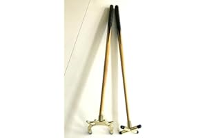 cueball16 2 x 42 1 PIECE POOL or SNOOKER CUES With BRASS CROSS & BRIDGE RESTS For TABLES