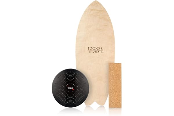 JUCKER HAWAII Balance Board Wave - Kit complet de planche d'équilibre avec hémisphère, rouleau en liège et tapis - Find your Balance