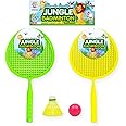 Ratna's Happy Time Tini Mini Badminton Set Plastic for Indoor & Outdoor Play for Kids & Adults (Assorted Colours)
