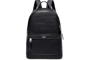 David Jones - Plecak męski z imitacji skóry PU - torba na laptopa 13 cali, do pracy, szkoły, wielofunkcyjne, biuro biznesowe podróże biznesowe, elegancka torba miejska - czarna, czarny, Taille unique,