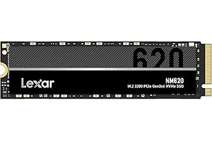 Lexar NM620 2TB SSD, M.2 2280 PCIe Gen3x4 NVMe 1.4 Internal SSD, Up To 3500MB/s Read, 3000MB/s Write, 3D NAND Flash Internal Solid State Drive PC Enthusiasts And Gamers (LNM620X002T-RNNNG)