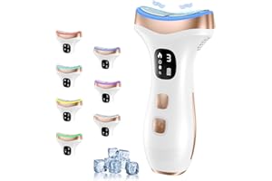 PKBD Massaggiatore Viso Lifting Elettrico Antirughe: Dispositivo di Bellezza a 15℃ del Freddo e 45℃ Terapia del Caldo - Face Massager con 7 Modi 7 LED - EMS Gua Sha Radiofrequenza Rassodante Collo Viso