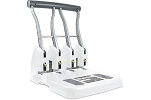 Rapesco 1407 ECO P4400 Perforatrice à 4 Trous de Haute Capacité, Capacité de 150 Feuilles, Blanc Doux