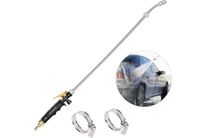 YEJAHY Baguette de pulvérisation universelle réglable de 72 cm en acier inoxydable avec ardillon en laiton de 6,35 mm pour jardins, vergers, ceintures de verdure