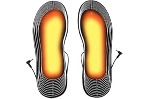 SOUIWUZI Heating Insole Electric USB Rechargeable Heated Thermal Sole Trimmed Winter Foot Warmer,Sports Socks