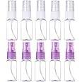 SamGreatWorld 15ml Spray Bottles, 10 Pcs Small Refillable Fine Mist Spray Bottles Leakproof Sprayer Travel Container, Transparent Portable Plastic Empty Atomiser Spritzer for Liquids Cosmetic Perfumes