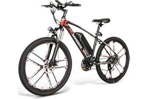 SAMEBIKE Bicicleta eléctrica 26" Bicicleta Montaña Ebike, 48V Batería,Shimano 21 Vel,Pedal Assist,Adultos Urbana City E-Bike