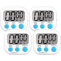 Timer Da Cucina Magnetico - 4 Pezzi Nero, Allarme Forte, Digitale, Per Studio, Esercizi, Cucina - Foto 2