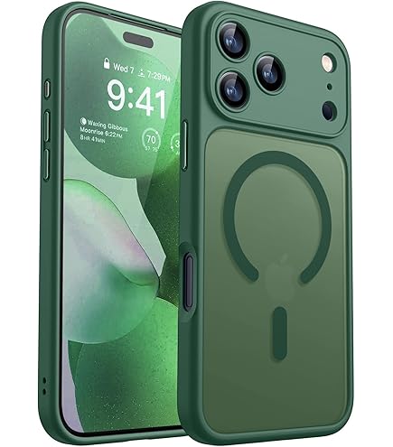 CANSHN Magnetische Case voor iPhone 17 Pro Max met Camera Bescherming Compatibel met MagSafe Doorschijnende Matte Achterkant Schokbestendig Telefoon Hoesje Cover (Zwart CANSHN Magnetische Case voor iPhone 17 Pro Max met Camera Bescherming Compatibel met MagSafe Doorschijnende Matte Achterkant Schokbestendig Telefoon Hoesje Cover (Zwart